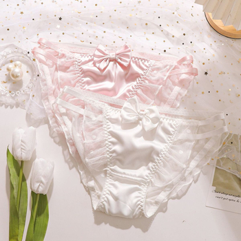 Dječje gaćice od Milk Silk, prozračne s pamukom u preponama, srednji pojas, tkanina, uzorak mašna