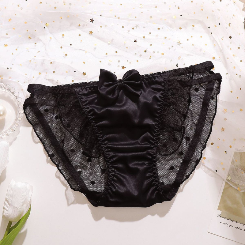 Dječje gaćice od Milk Silk, prozračne s pamukom u preponama, srednji pojas, tkanina, uzorak mašna