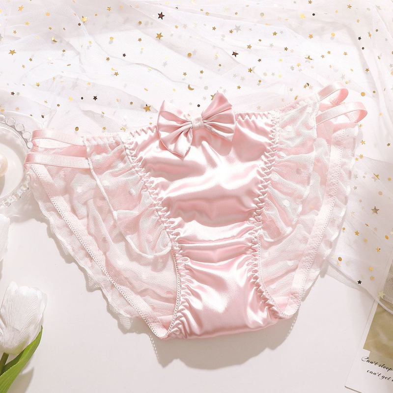 Dječje gaćice od Milk Silk, prozračne s pamukom u preponama, srednji pojas, tkanina, uzorak mašna