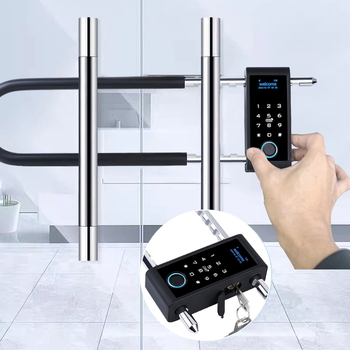 Έξυπνο U-σχήματος κλειδαριά για γυάλινες πόρτες με αποτύπωμα δακτύλου και κωδικό πρόσβασης, μοντέλο U3P, χωρητικότητα αποτυπωμάτων 50, χρόνος σάρωσης <0,1 s, πάνω από 100000 ξεκλειδώσεις, τροφοδοσία AC