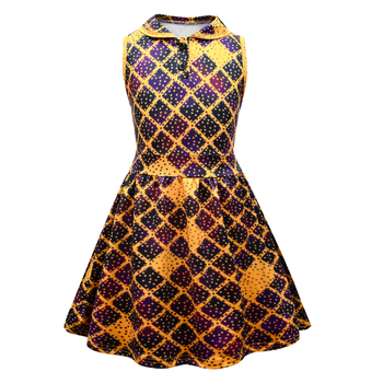 Haljina za djecu s naramenicama, A-linija, 65% acetat vlakna, za djevojčice 3–8 godina, lansirano 2022