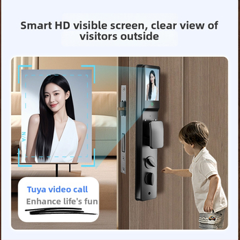 Εξωτερική αδιάβροχη κλειδαριά με αναγνώριση προσώπου για πόρτα εισόδου – πλήρως αυτόνομη έξυπνη κλειδαριά, 100 αποθηκευμένα αποτυπώματα, σάρωση 0,03 s, λειτουργία από -35°C έως 80°C, απομακρυσμένο ξεκλείδωμα