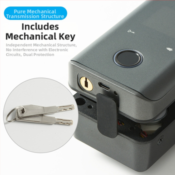 Pametna brava za kancelijske staklene vrata — bez bušenja, s otiskom prsta i lozinkom; memorija otiska 100, više od 100000 otključavanja, skeniranje 0,5 s, napajanje DC