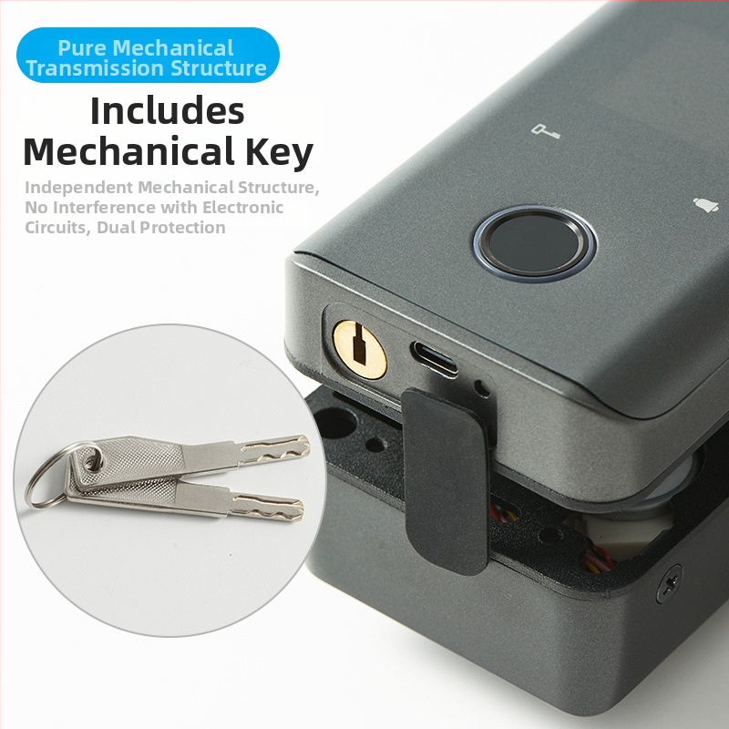 Pametna brava za kancelijske staklene vrata — bez bušenja, s otiskom prsta i lozinkom; memorija otiska 100, više od 100000 otključavanja, skeniranje 0,5 s, napajanje DC