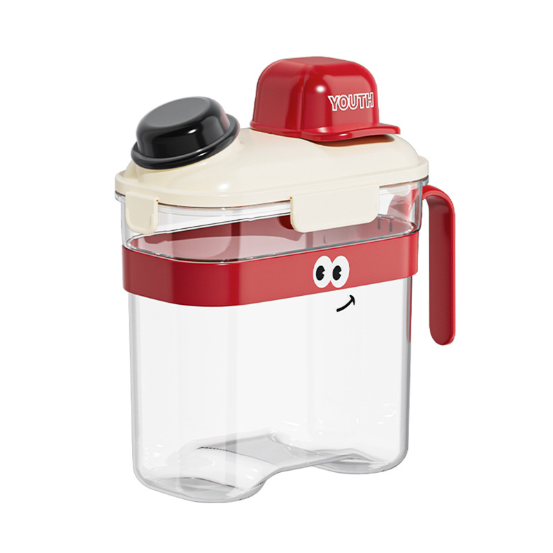 Gabona tároló, zárható, élelmiszer-minőségű, nedvesség- és porálló, négyszögletes alak, PP+PET anyag, kapacitás 2.1–3 L