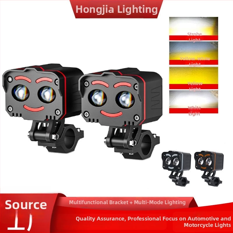 LED φως μοτοσικλέτας, προβολέας Angel Smile με 12 λειτουργίες, αλουμινένιο περίβλημα, καθολική τάση 12–85V, διάρκεια ζωής 50.000 h