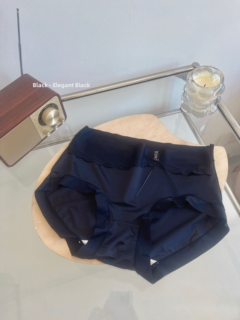 Ženske gaćice od satenskog najlona, srednji porast, antibakterijske, Bowknot uzorak, prepona od viskoze