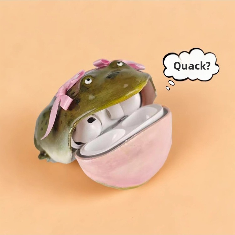 Obal na slúchadlá Ugly Frog, tvrdá škrupina, ručne vyrobený, pre Apple