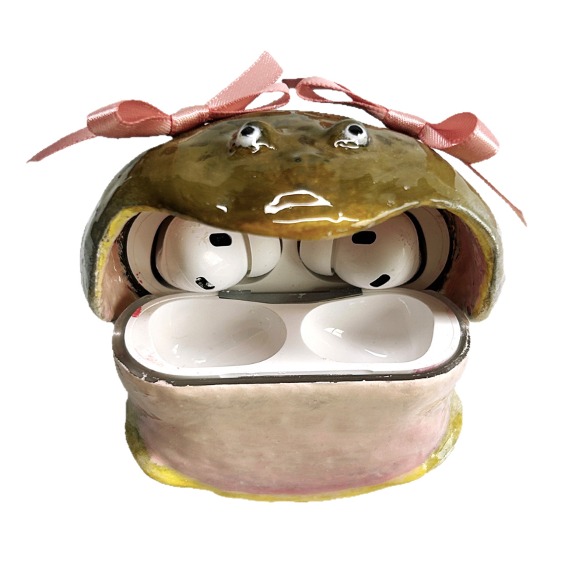 Калъф за слушалки Ugly Frog, твърд корпус, ръчна изработка, за Apple