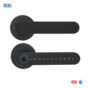 KK 9401 Vnútorný jednoručný zámok na drevené dvere – Bluetooth heslo, otlačok prsta, karta a kľúč; batériové napájanie; viac ako 1 000 000 otvorení; skenovanie 0,01 s