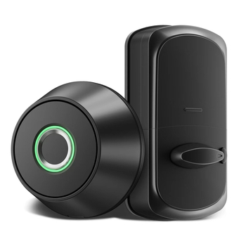 US стандарт входна врата, заключване с пръстов отпечатък, парола и ключ, съхранява до 50 отпечатъка, повече от 100000 отключвания, сканиране под 1,2 s, DC захранване, ляво/дясно обръщане