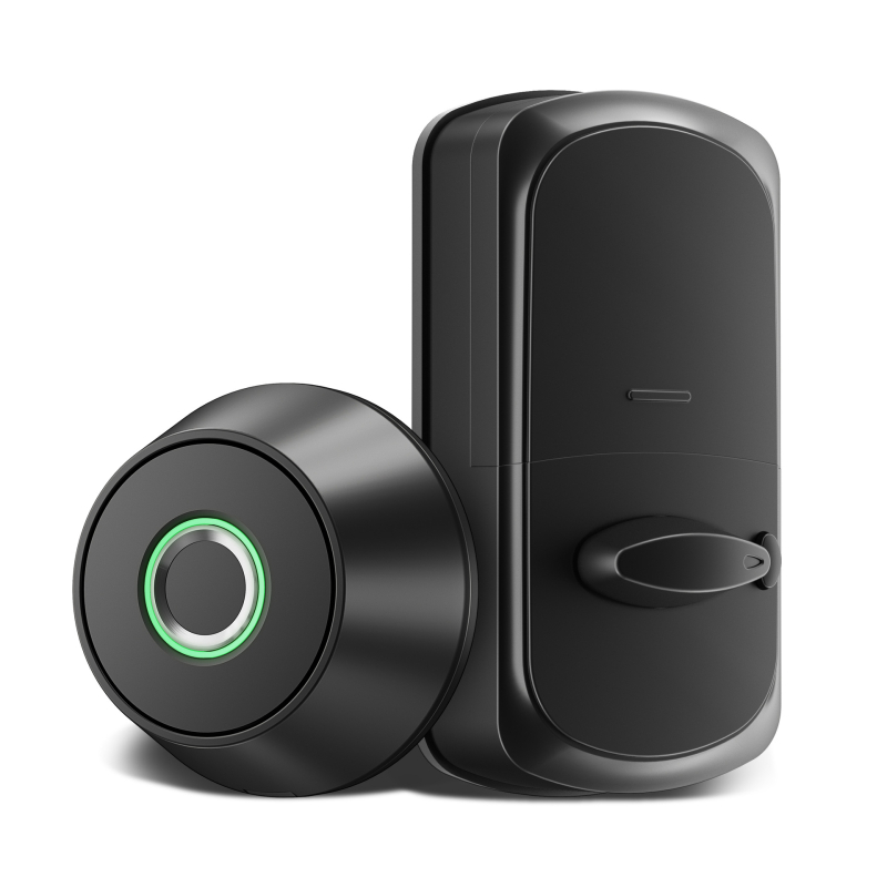 US стандарт входна врата, заключване с пръстов отпечатък, парола и ключ, съхранява до 50 отпечатъка, повече от 100000 отключвания, сканиране под 1,2 s, DC захранване, ляво/дясно обръщане