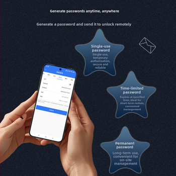 Умна брава за входна врата с пръстов отпечатък, парола и карта — 50 запазени отпечатъка; над 100 000 отключвания; време за сканиране <0,5 сек; фалшиво разпознаване <0,001%; фалшиво отхвърляне <1%