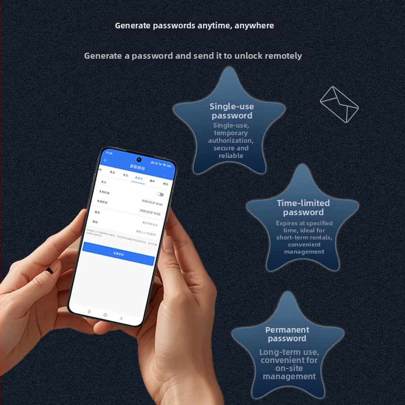 Умна брава за входна врата с пръстов отпечатък, парола и карта — 50 запазени отпечатъка; над 100 000 отключвания; време за сканиране <0,5 сек; фалшиво разпознаване <0,001%; фалшиво отхвърляне <1%