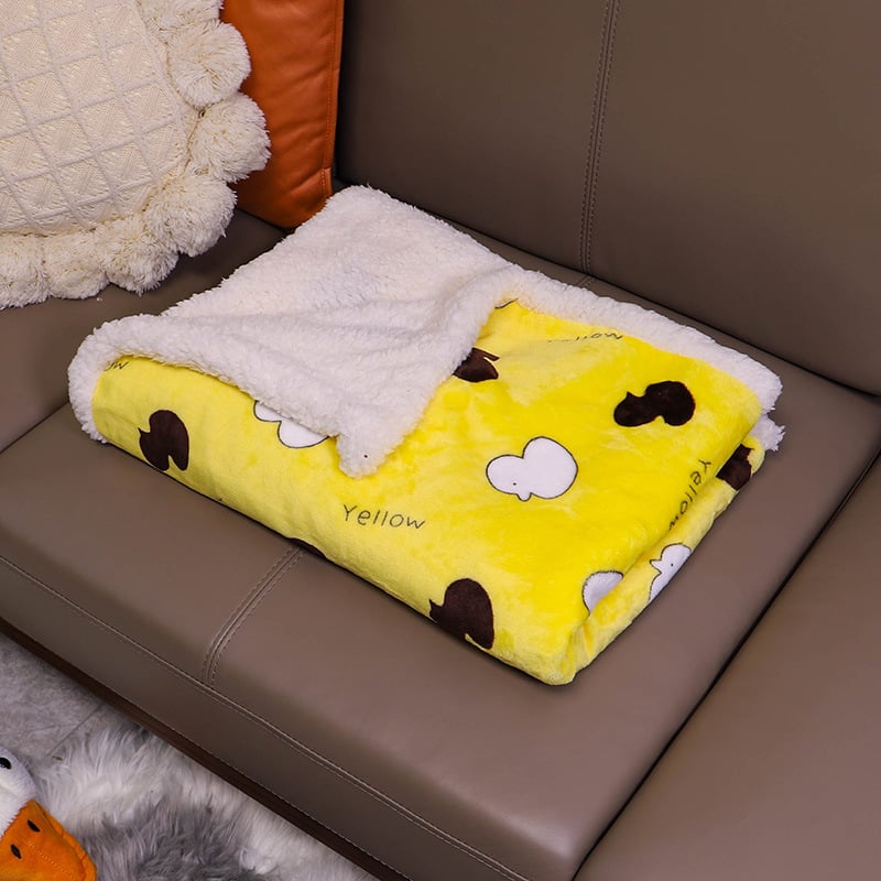 Кучешко двуслоено одеяло, мека платнена материя, за кучета, четири сезона