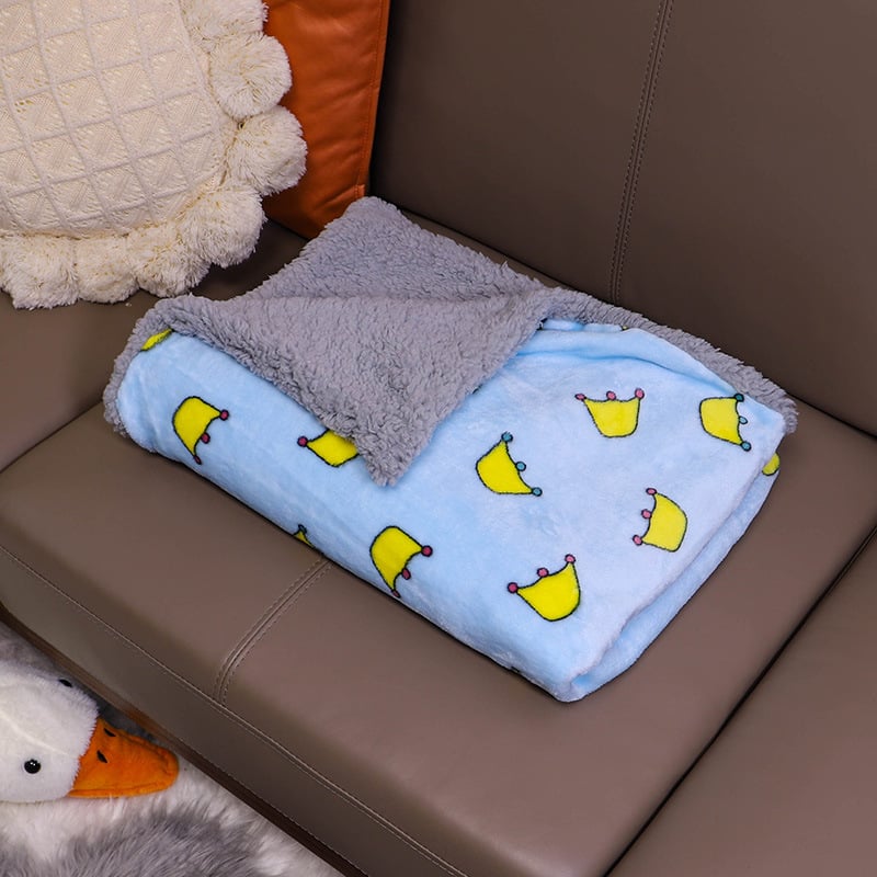 Кучешко двуслоено одеяло, мека платнена материя, за кучета, четири сезона