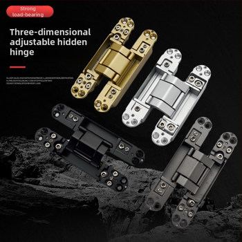 Háromdimenziós állítható rejtett csukló, önzáró, halk működés, cinkötvözet, 2 mm vastagság, felületkezelés: elektrolitikus bevonat és porlasztás