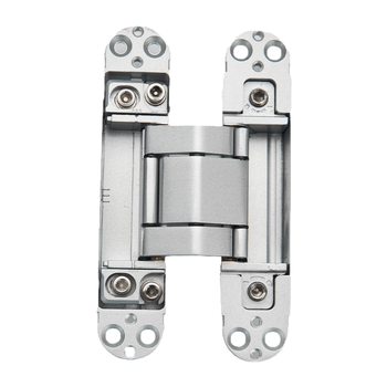 Háromdimenziós állítható rejtett csukló, önzáró, halk működés, cinkötvözet, 2 mm vastagság, felületkezelés: elektrolitikus bevonat és porlasztás