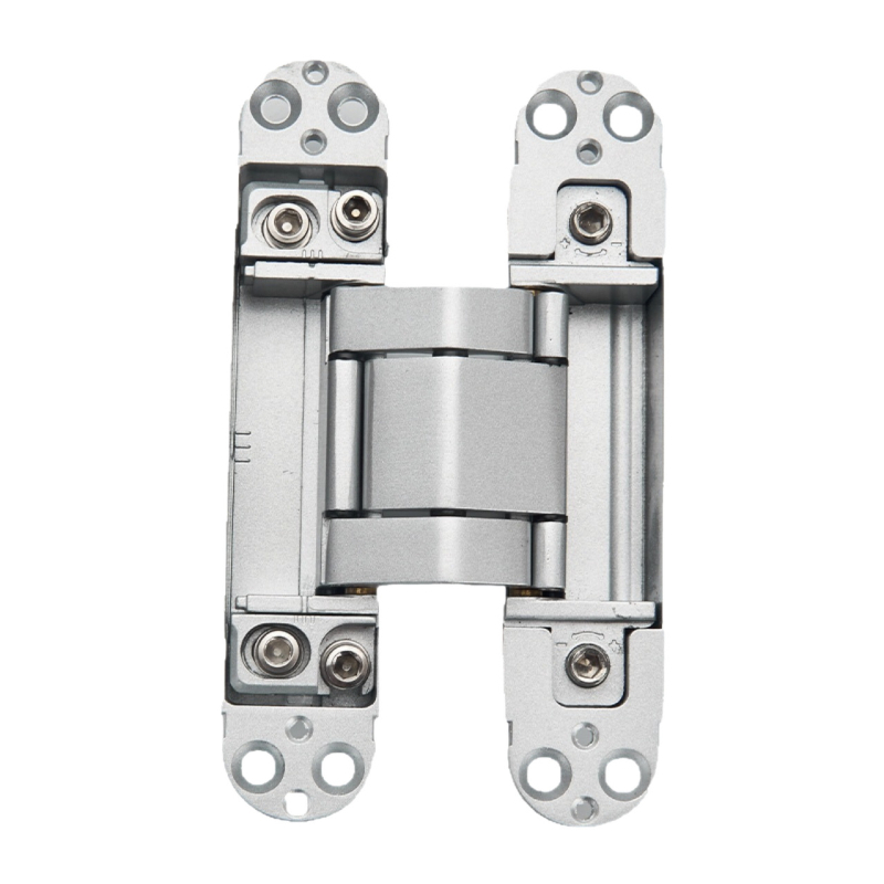 Háromdimenziós állítható rejtett csukló, önzáró, halk működés, cinkötvözet, 2 mm vastagság, felületkezelés: elektrolitikus bevonat és porlasztás