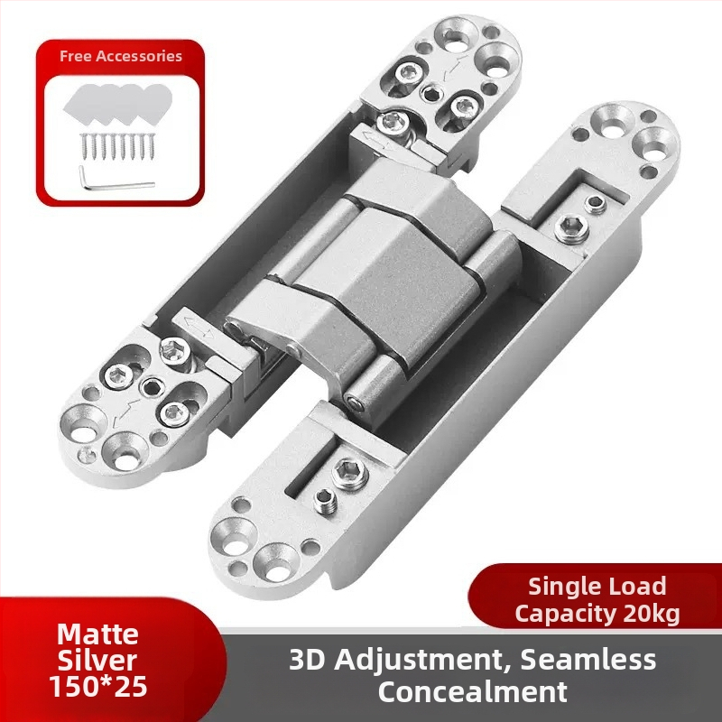Háromdimenziós állítható rejtett csukló, önzáró, halk működés, cinkötvözet, 2 mm vastagság, felületkezelés: elektrolitikus bevonat és porlasztás
