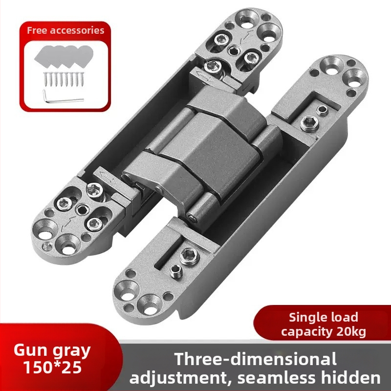 Háromdimenziós állítható rejtett csukló, önzáró, halk működés, cinkötvözet, 2 mm vastagság, felületkezelés: elektrolitikus bevonat és porlasztás