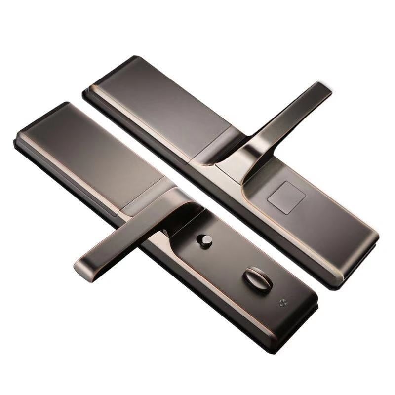 Hairun 6611 Pametna brava s otiskom prsta i Bluetooth, klizni poklop, otključavanje putem aplikacije, 30000 memorija otiska, skeniranje <1 s, lažno prepoznavanje <0,001%, više od 90 milijuna otključavanja, DC napajanje