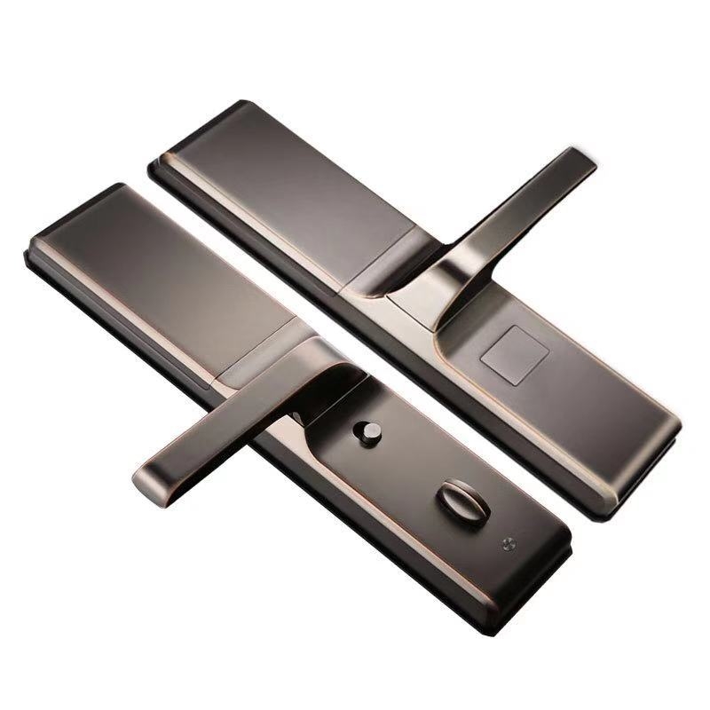 Hairun 6611 Pametna brava s otiskom prsta i Bluetooth, klizni poklop, otključavanje putem aplikacije, 30000 memorija otiska, skeniranje <1 s, lažno prepoznavanje <0,001%, više od 90 milijuna otključavanja, DC napajanje