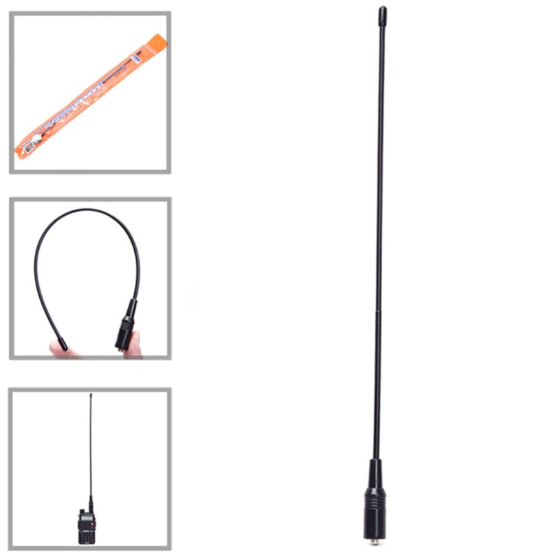 NA-771 SMA-F ženski antena za Baofeng UV-5R/UV-82/BF-888S; domet 3–5 km; bez baterije; otpornost na padanje