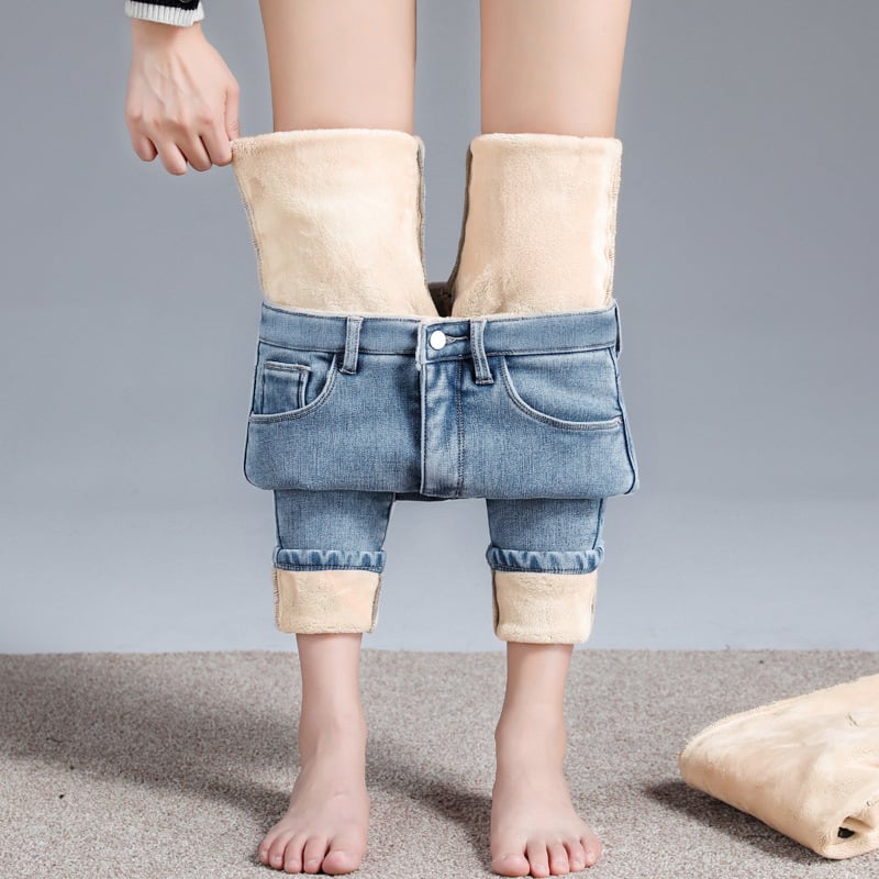 Traperice od pamuka, kaubojska tkanina, uski kroj, elegantan stil, duljina 3/4, zima 2024