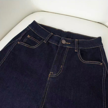 Džinsice srednjeg struka, mikroelastični denim pamuk s spandeksom, gušći materijal, stil Royal Sister (srednji struk; mikroelastičnost; denim pamuk s spandeksom; gušći materijal)