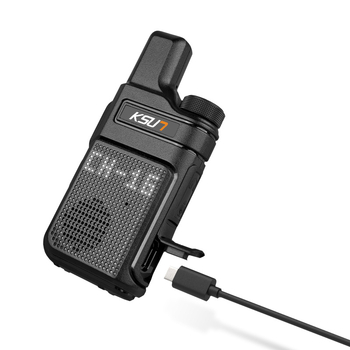 Ručna radijska KSUN TFSI, mini model, za vanjsku upotrebu, 400-470 MHz, 6 W izlaz, 16 kanala, domet 3-5 km, Li-ion baterija 4000 mAh
