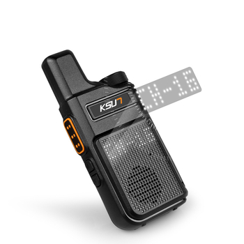 Ručna radijska KSUN TFSI, mini model, za vanjsku upotrebu, 400-470 MHz, 6 W izlaz, 16 kanala, domet 3-5 km, Li-ion baterija 4000 mAh