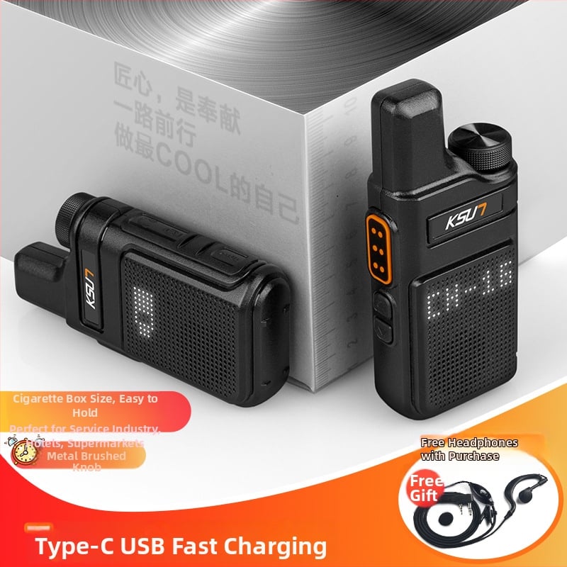 Ručna radijska KSUN TFSI, mini model, za vanjsku upotrebu, 400-470 MHz, 6 W izlaz, 16 kanala, domet 3-5 km, Li-ion baterija 4000 mAh