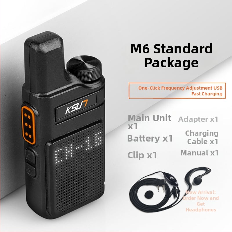 Ručna radijska KSUN TFSI, mini model, za vanjsku upotrebu, 400-470 MHz, 6 W izlaz, 16 kanala, domet 3-5 km, Li-ion baterija 4000 mAh