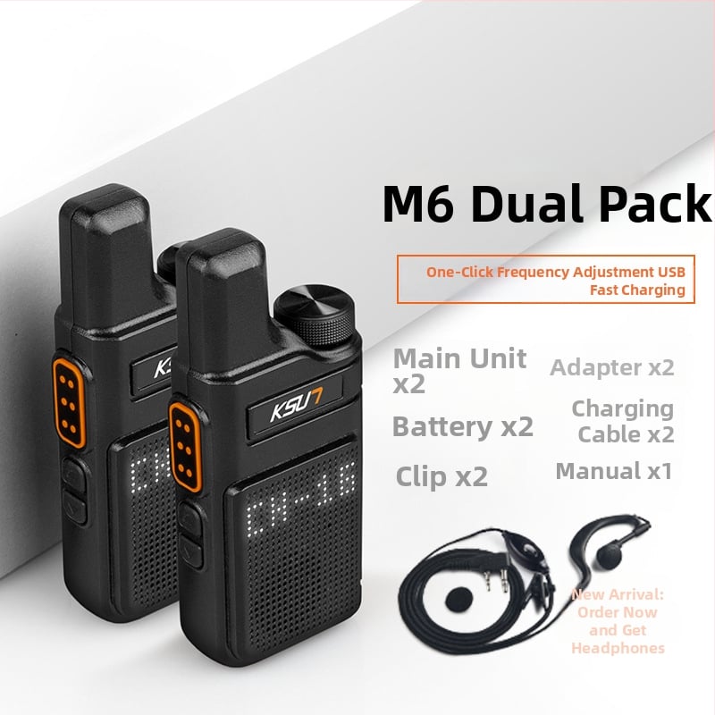 Ručna radijska KSUN TFSI, mini model, za vanjsku upotrebu, 400-470 MHz, 6 W izlaz, 16 kanala, domet 3-5 km, Li-ion baterija 4000 mAh