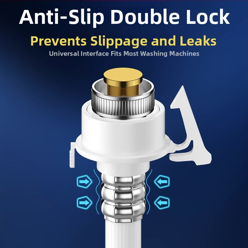 Priključna cijev za dovod vode za perilicu rublja sa spojem na slavinu, produžena univerzalna cijev za punjenje, automatsko spajanje — otporno na kidanje; Model: Drain pipe; Materijal: Other; Nazivni tlak: Regular; Radna temperatura: Regular; Marka: Friend