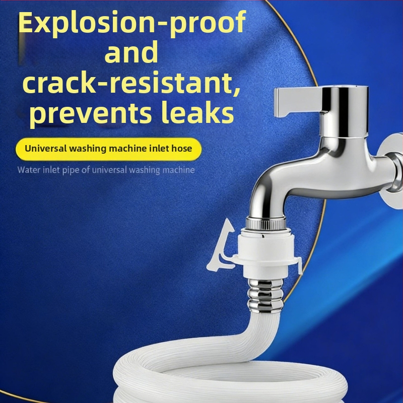 Priključna cijev za dovod vode za perilicu rublja sa spojem na slavinu, produžena univerzalna cijev za punjenje, automatsko spajanje — otporno na kidanje; Model: Drain pipe; Materijal: Other; Nazivni tlak: Regular; Radna temperatura: Regular; Marka: Friend