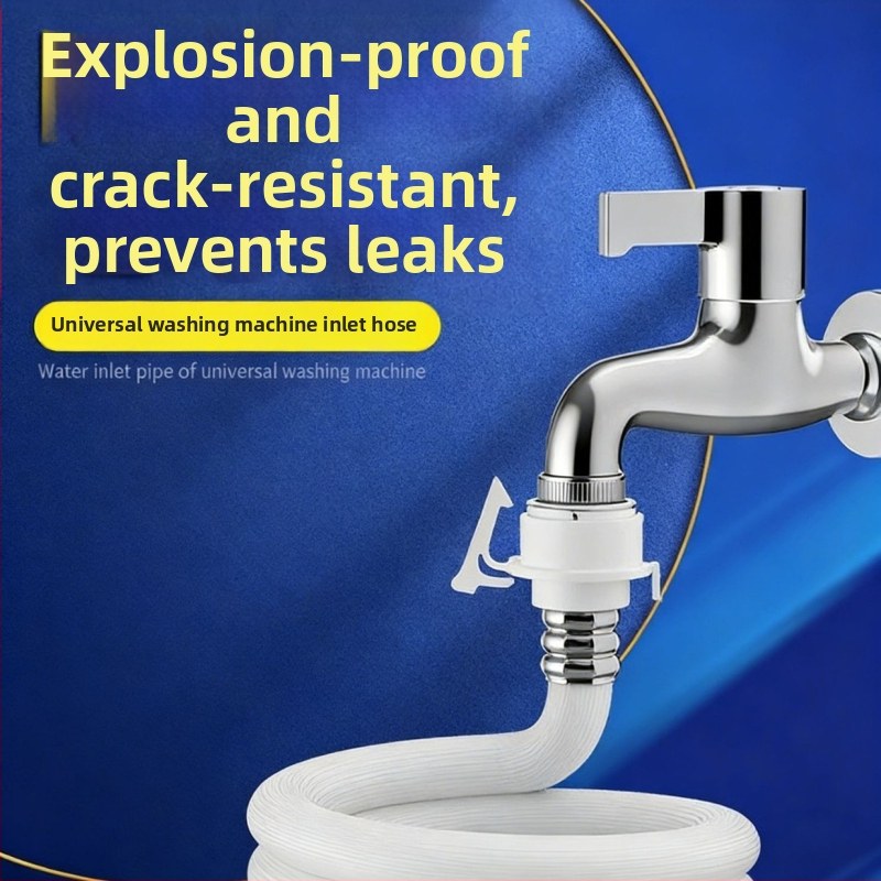 Priključna cijev za dovod vode za perilicu rublja sa spojem na slavinu, produžena univerzalna cijev za punjenje, automatsko spajanje — otporno na kidanje; Model: Drain pipe; Materijal: Other; Nazivni tlak: Regular; Radna temperatura: Regular; Marka: Friend