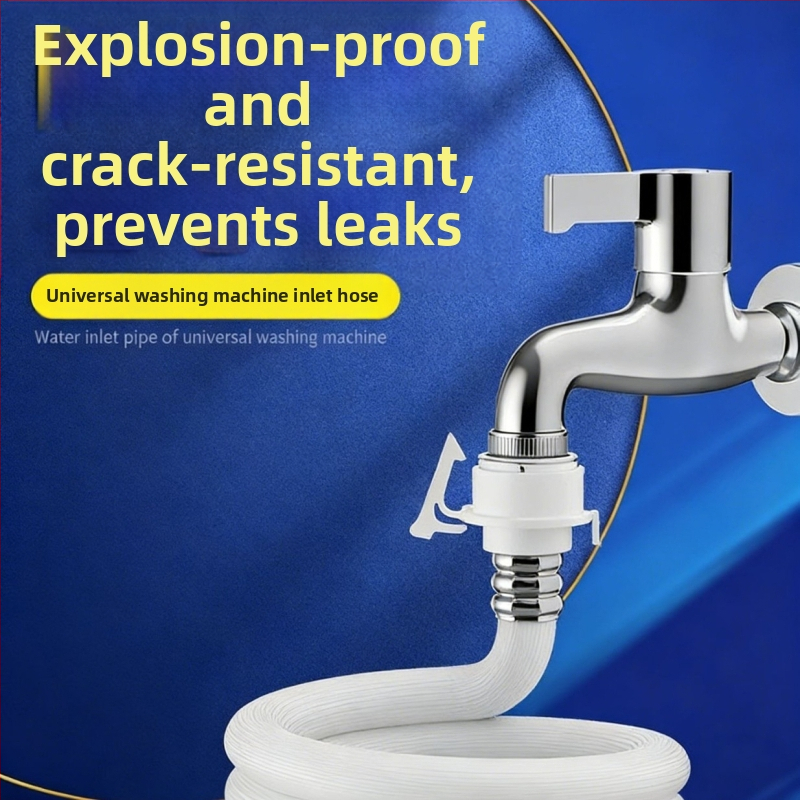 Priključna cijev za dovod vode za perilicu rublja sa spojem na slavinu, produžena univerzalna cijev za punjenje, automatsko spajanje — otporno na kidanje; Model: Drain pipe; Materijal: Other; Nazivni tlak: Regular; Radna temperatura: Regular; Marka: Friend