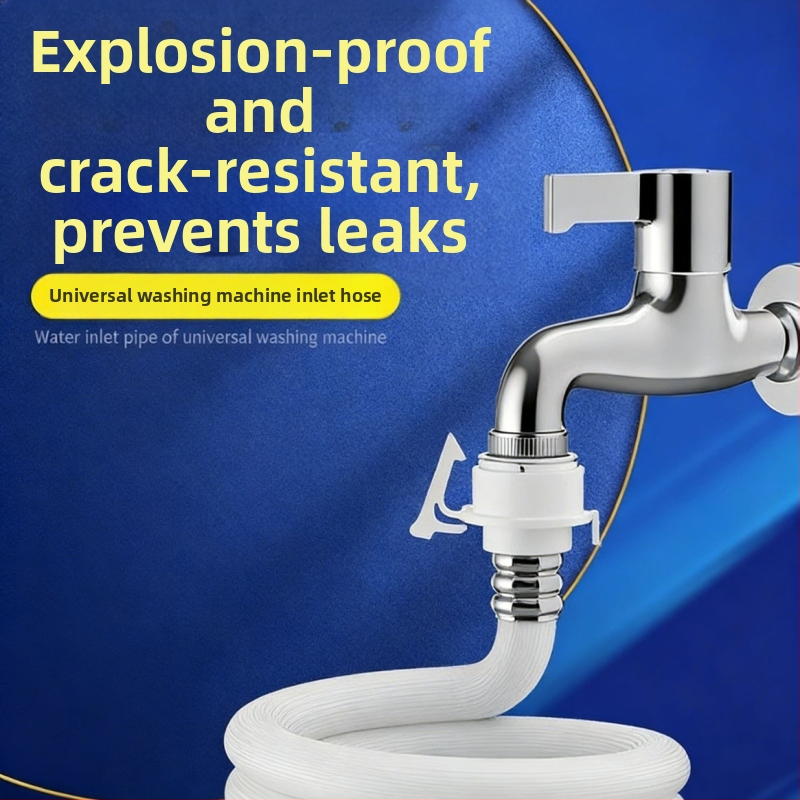 Priključna cijev za dovod vode za perilicu rublja sa spojem na slavinu, produžena univerzalna cijev za punjenje, automatsko spajanje — otporno na kidanje; Model: Drain pipe; Materijal: Other; Nazivni tlak: Regular; Radna temperatura: Regular; Marka: Friend