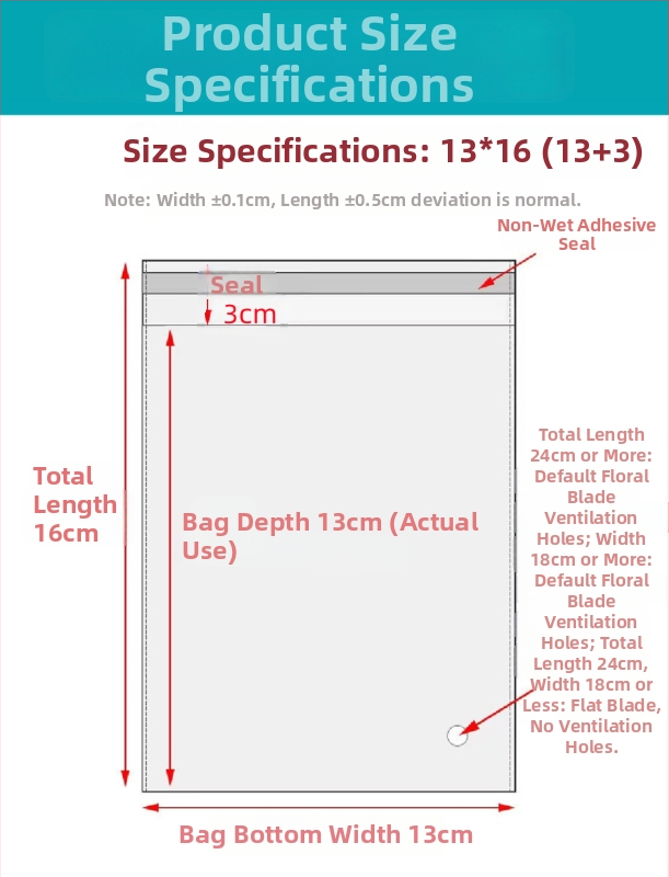 Geantă autoadezivă OPP, transparentă, îngroșată, cu logo tipărit, pungă de ambalare din plastic pentru bijuterii, haine și măști