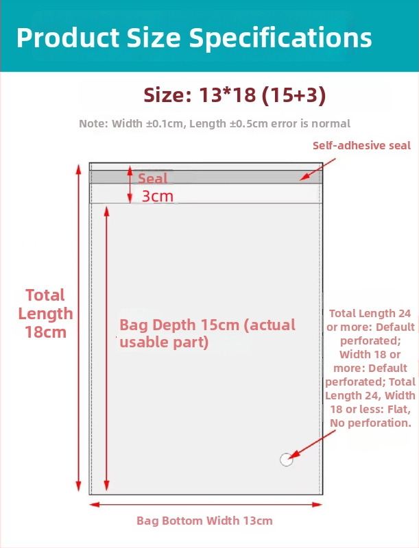 Geantă autoadezivă OPP, transparentă, îngroșată, cu logo tipărit, pungă de ambalare din plastic pentru bijuterii, haine și măști