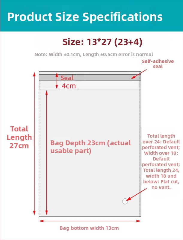 Geantă autoadezivă OPP, transparentă, îngroșată, cu logo tipărit, pungă de ambalare din plastic pentru bijuterii, haine și măști
