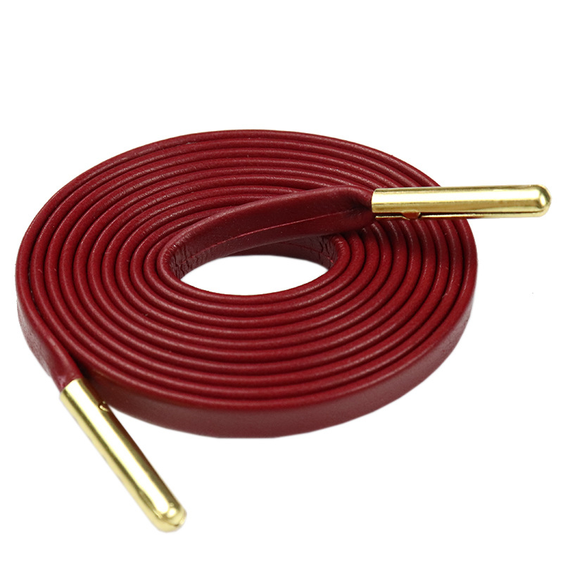 Kulogin επίπεδες κορδόνια PU δέρμα, συμβατά με Air Force 1 sneakers, κομψές υφές δέρματος με μεταλλικά άκρα