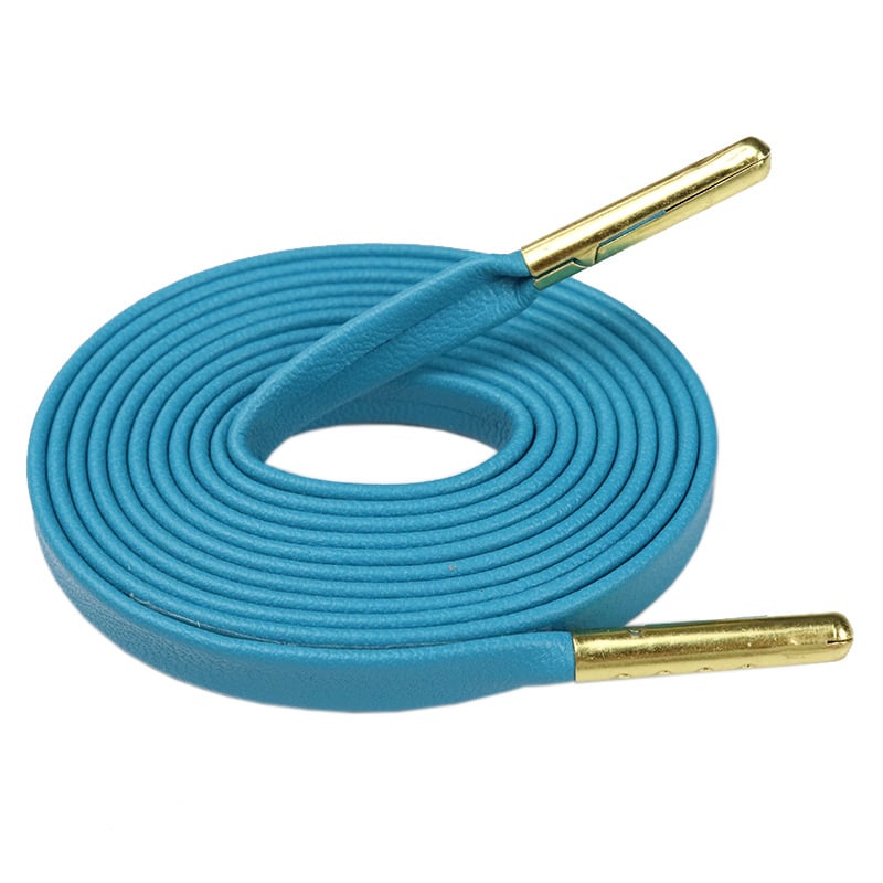 Kulogin επίπεδες κορδόνια PU δέρμα, συμβατά με Air Force 1 sneakers, κομψές υφές δέρματος με μεταλλικά άκρα