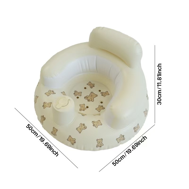 Gyermekeknek szánt felfújható kanapé, környezetbarát PVC, babáknak, vastagság 0.3, tömeg 1 kg, háttámla, modern minimalizmus