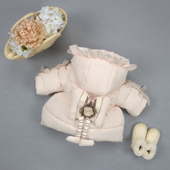 Παιδικό χειμερινό παλτό για κορίτσια με εξωτερικό και επένδυση από ακέτα ίνα, γέμισμα πολυεστέρα, σταθερή κουκούλα, φερμουάρ, για ηλικίες 3–8 ετών