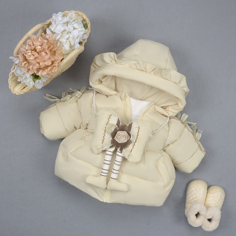 Παιδικό χειμερινό παλτό για κορίτσια με εξωτερικό και επένδυση από ακέτα ίνα, γέμισμα πολυεστέρα, σταθερή κουκούλα, φερμουάρ, για ηλικίες 3–8 ετών