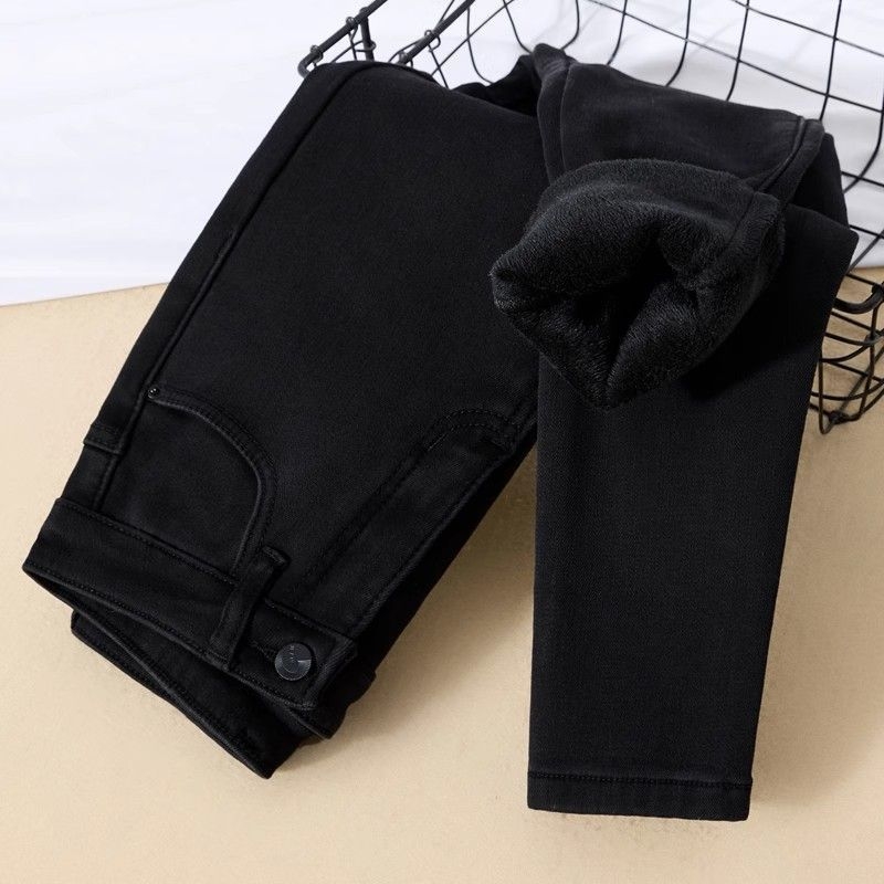 Traperice Skinny visokog struka, debeli denim, 50–70% pamuka, zima 2025