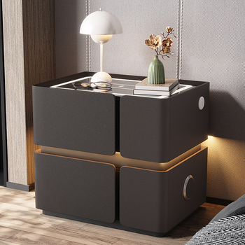 Κομοδίνο σκανδιναβικού στυλ, επιφάνεια από πέτρα, πολυλειτουργικό, πλήρως συναρμολογημένο, για υπνοδωμάτιο